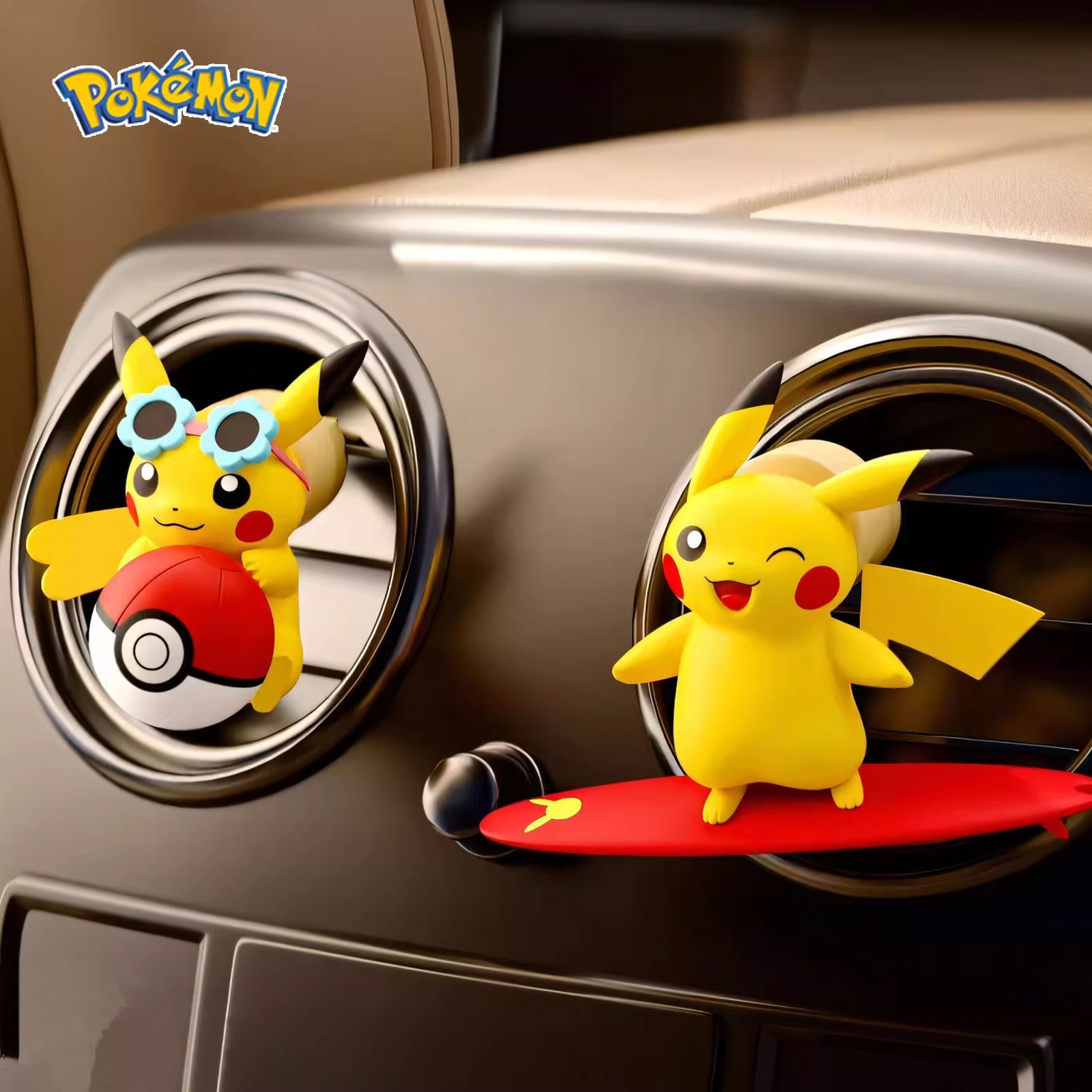 Car Fragrance Diffuser - Figurine d'action Pokemon Pikachu, parfum de
