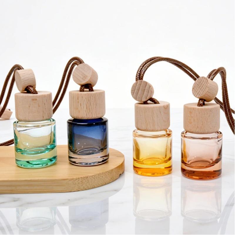 Car Fragrance Diffuser - Mini diffuseur d'huiles essentielles rond, flacon