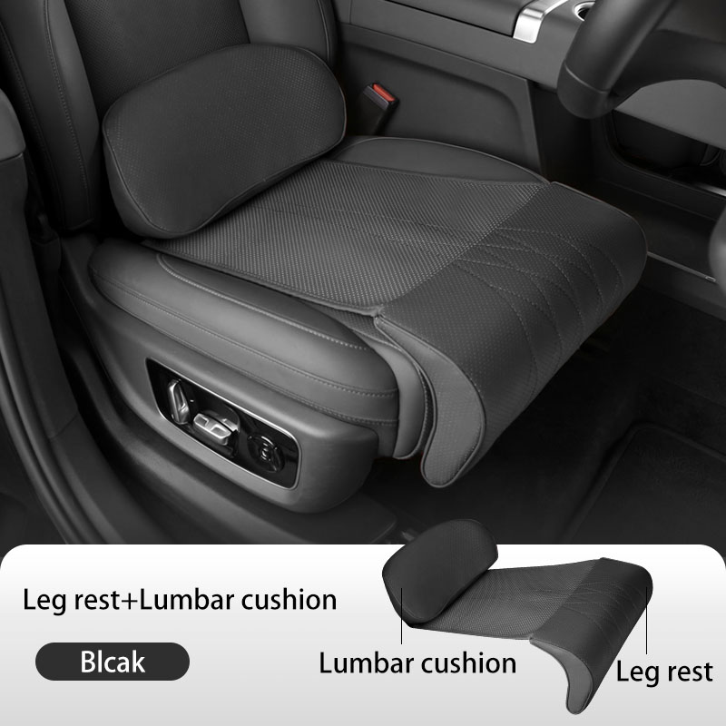 Leather Car Seat Cover - Coussin d'extension universel en cuir Nappa
