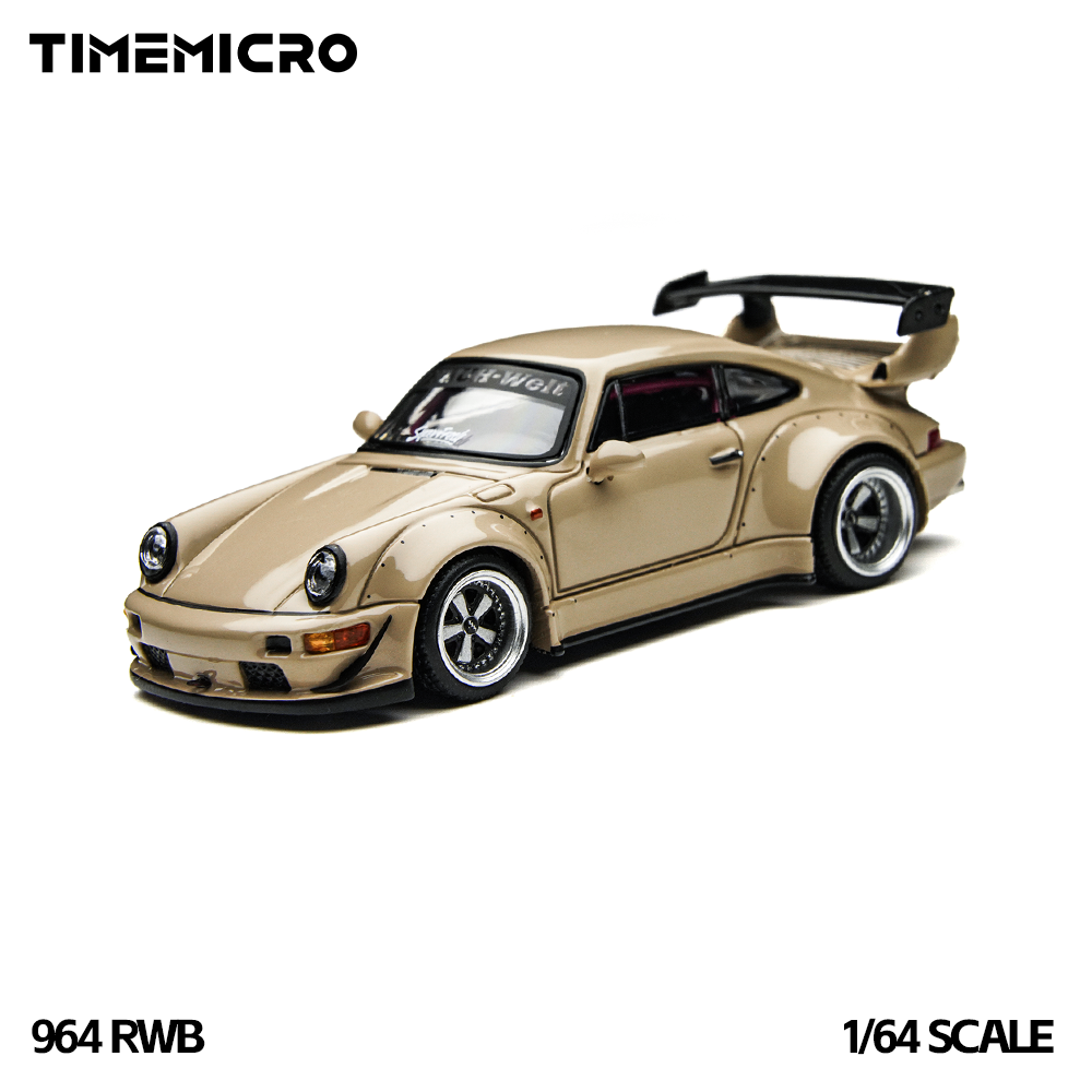 Car Accessories Toy - TimeMicro1:64 RWB 964 Beige Coffret Cadeau