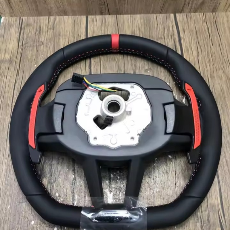 Volant de voiture en cuir et f - Car Accessories For Steering Wheel avis et prix