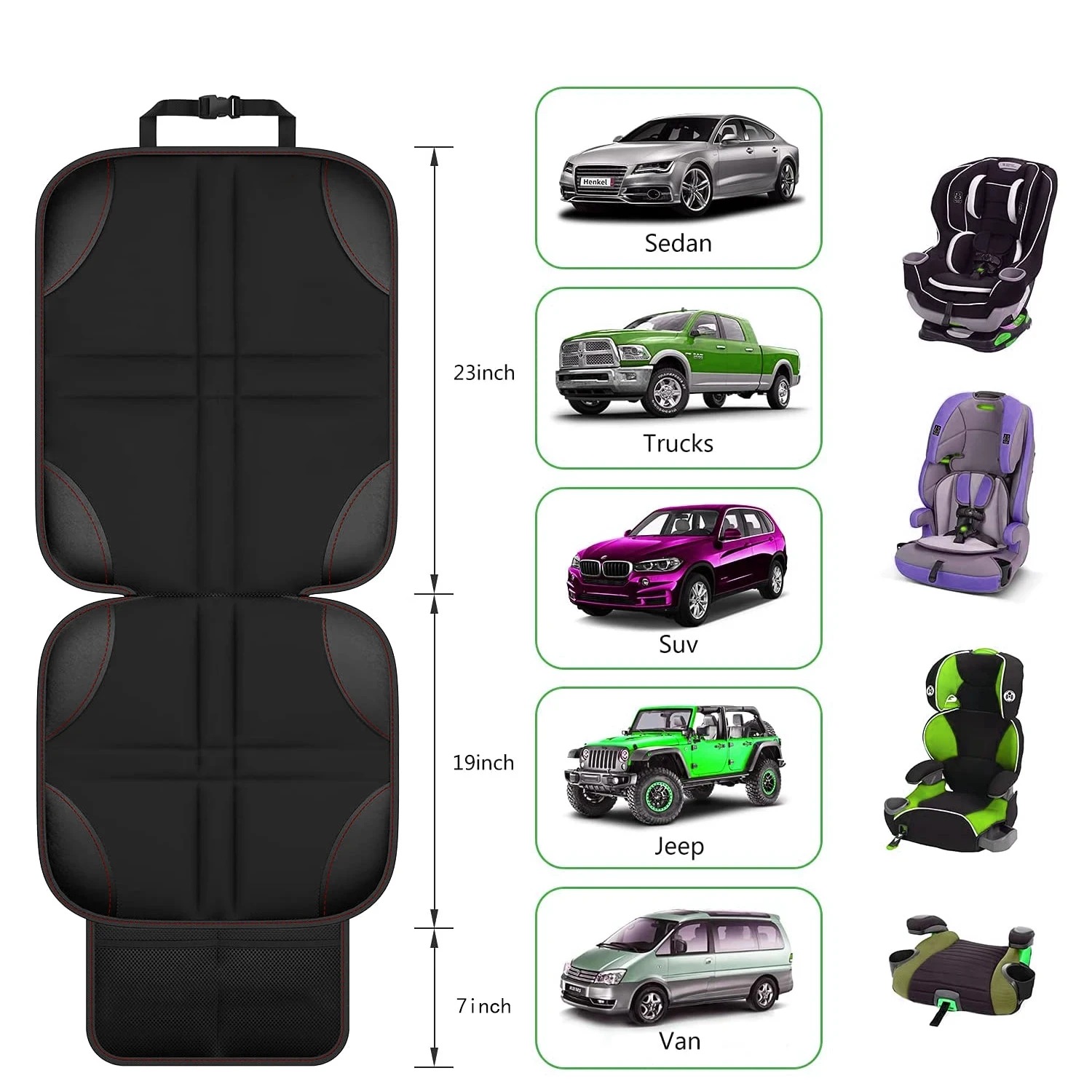 Housse de siège auto pour enfa - Leather Car Seat Cover avis et prix