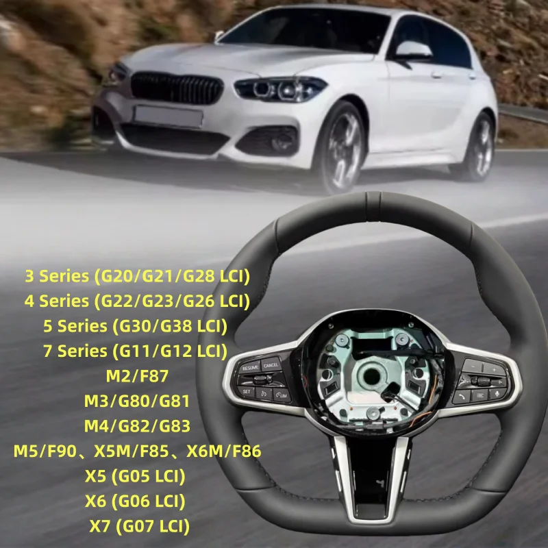 Volant de voiture en cuir pour - Car Accessories For Steering Wheel avis et prix