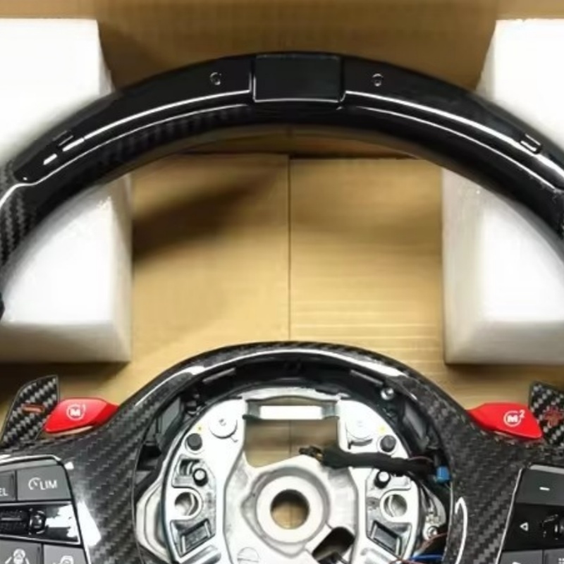 Volant de voiture en cuir et f - Car Accessories For Steering Wheel avis et prix