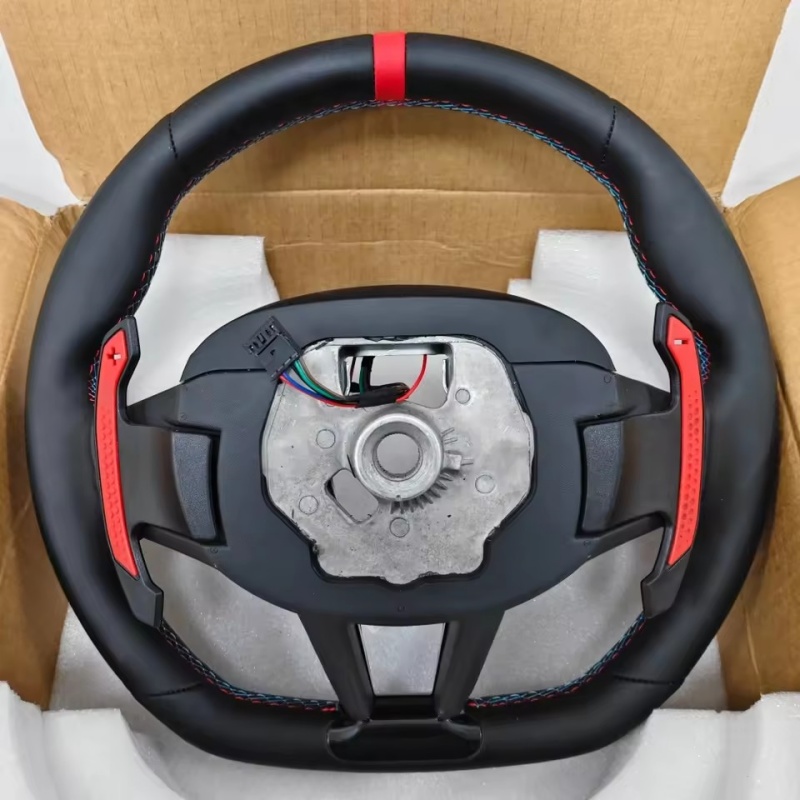 Volant de voiture en cuir et f - Car Accessories For Steering Wheel avis et prix